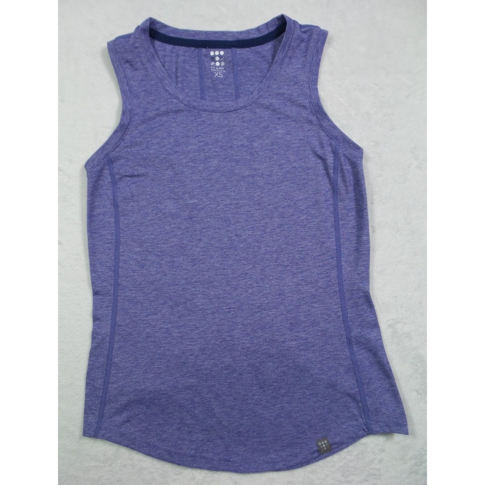 Title Nine Top Womens Size Extra Small Purple Heathered Athletic Tank Stretch
